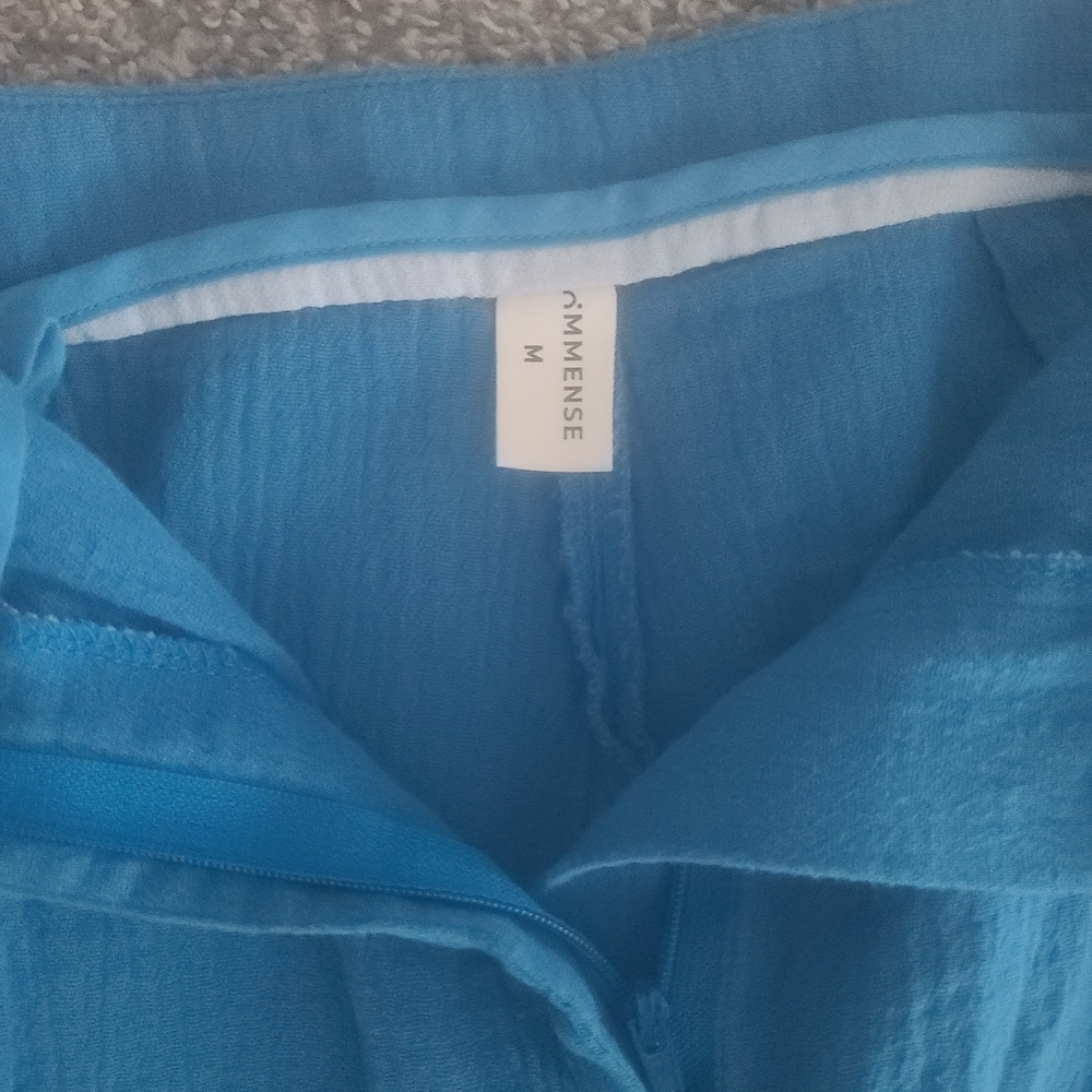 Blue COMMENSE Sleeveless V-Neck Button Front Top With PANTS - Picture 7 of 9
